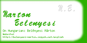 marton belenyesi business card
